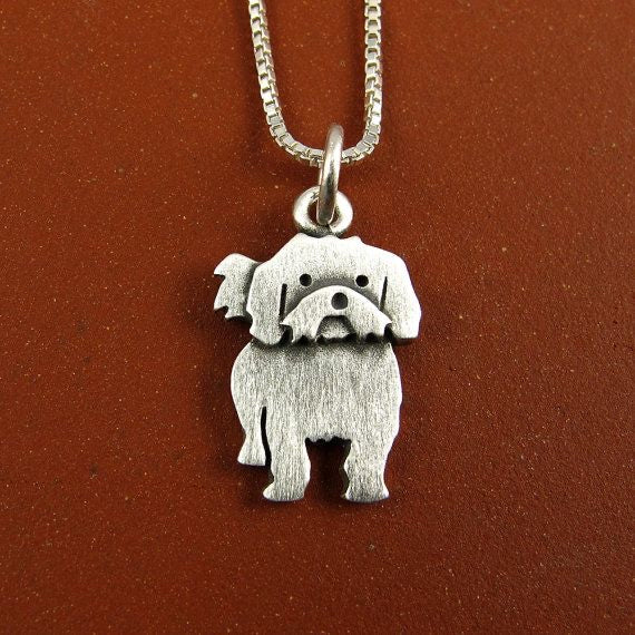 New Cute Tiny Lhasa Apso Necklace!