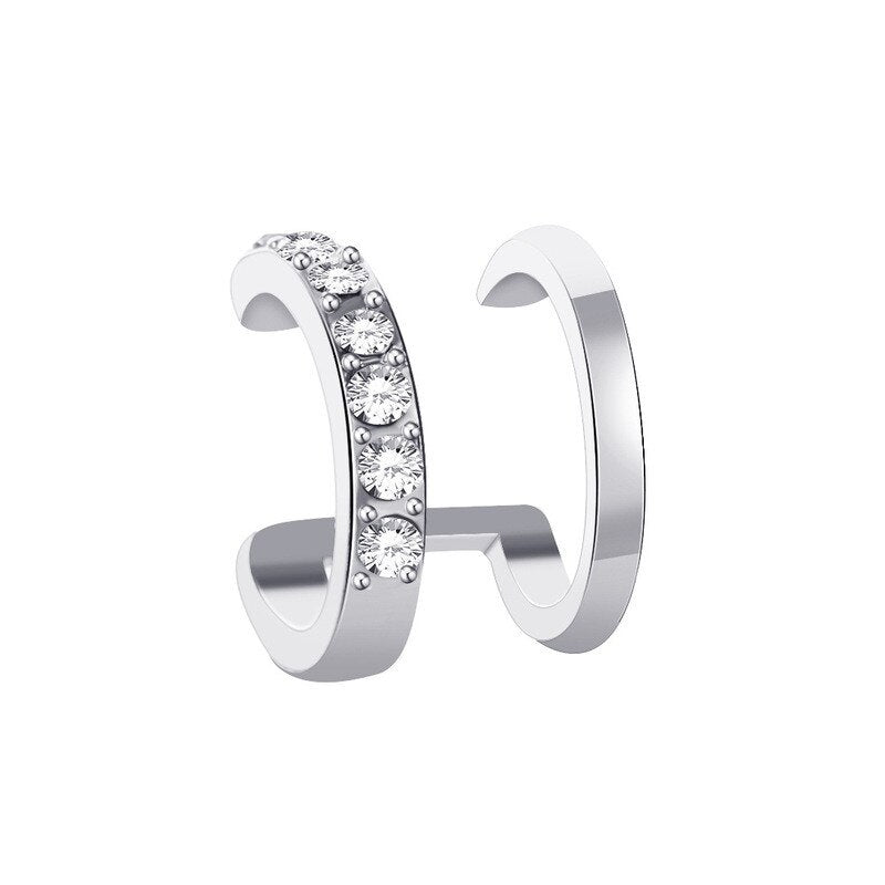 3Pcs/Set Clips Earring for Women Unisex Minimalist Fashion Cartilage Hoop Earrings Sets Ear Cuff fake piercing Clip on Earring