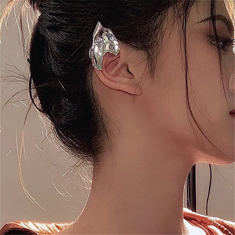 3Pcs/Set Clips Earring for Women Unisex Minimalist Fashion Cartilage Hoop Earrings Sets Ear Cuff fake piercing Clip on Earring