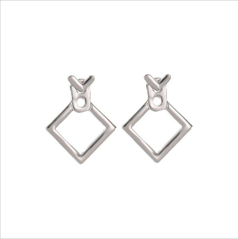 Hot Trendy Cute Nickel Free Earrings Fashion Jewelry Earrings Square Stud Earrings For Women Brincos Statement Earrings
