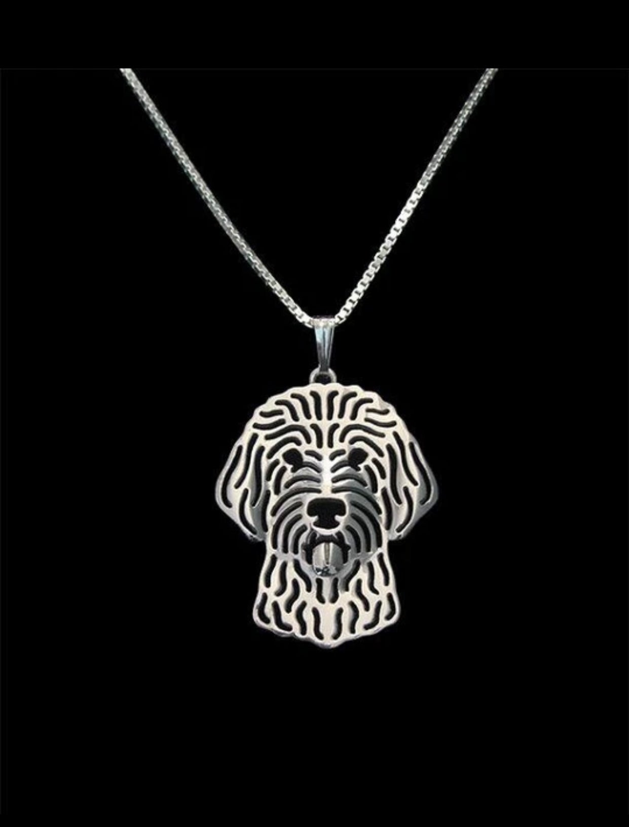 New Cute Tiny Goldendoodle Necklace!