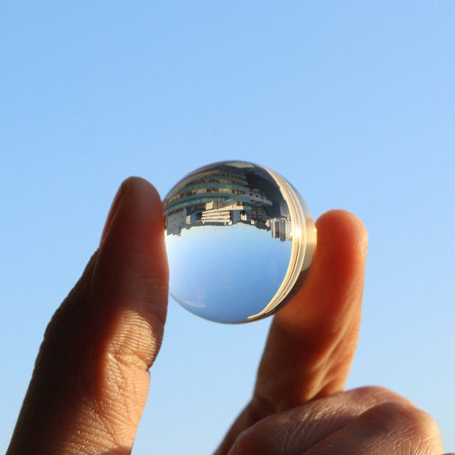 Clear Glass Crystal Ball Healing Sphere - Magicalplatform