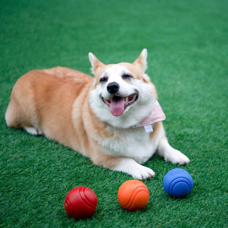 Dog Ball Indestructible Chew Bouncy Rubber Ball