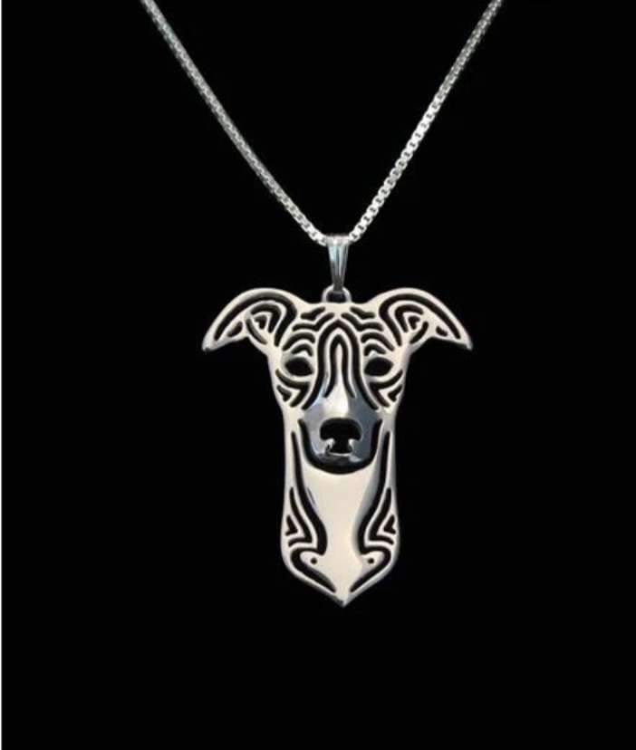 New Cute Tiny Lurcher Necklace!