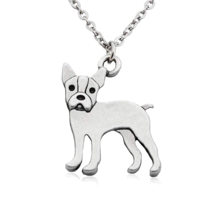 New Cute Tiny Boston Terrier Necklace!
