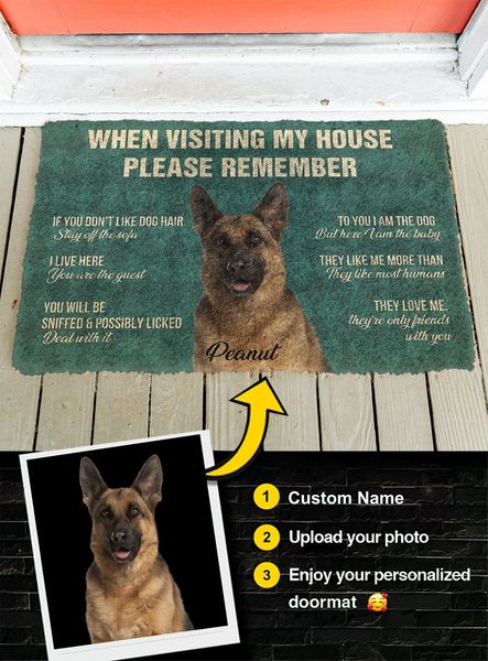Custom name and photo funny doormat