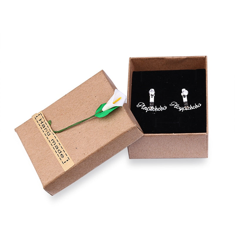 Scalloped Earrings For Women Personalized Custom Letter Earrings