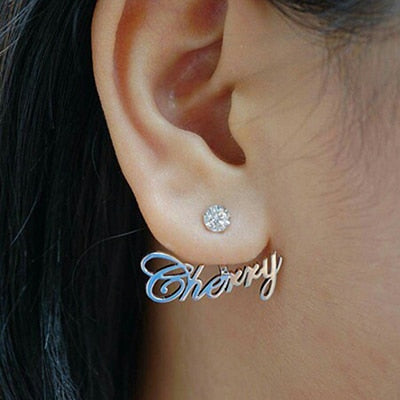 Scalloped Earrings For Women Personalized Custom Letter Earrings