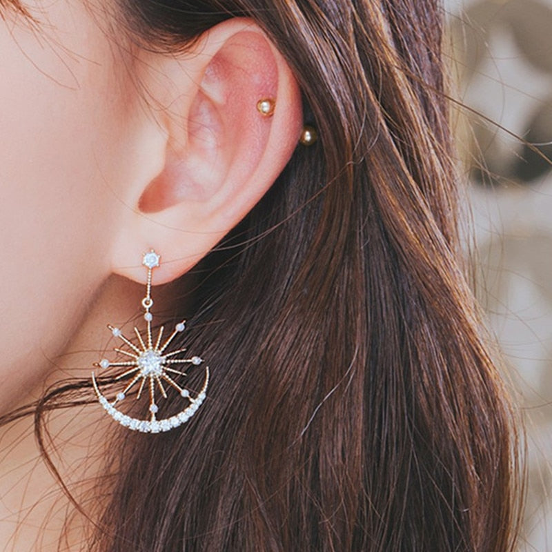 Products Trendy Crystal Geometric Women Dangle Earrings