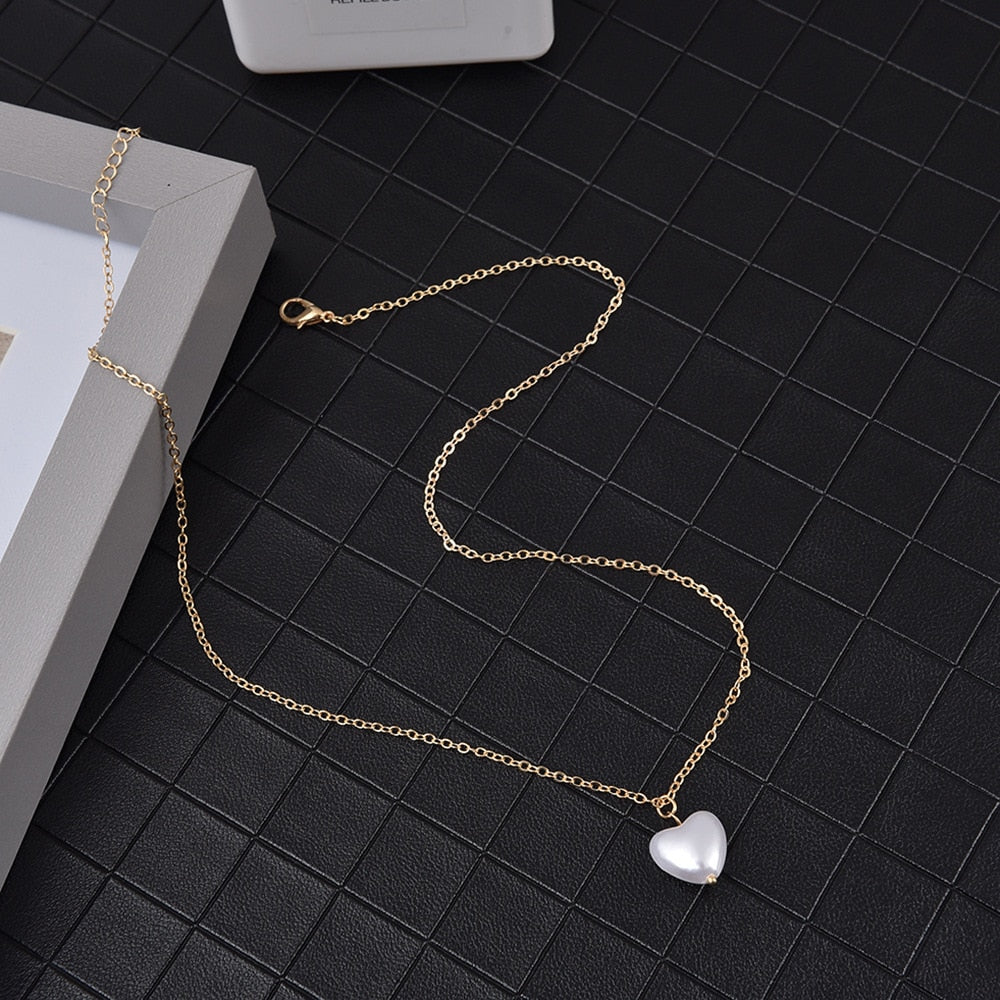 Neck Chain Kpop Pearl Choker Necklace