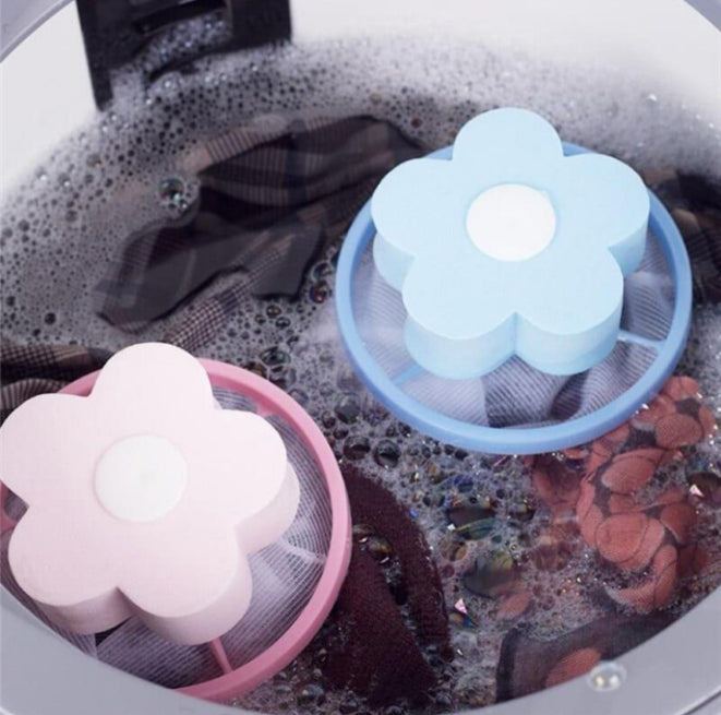 New Washing Machine Floating Filter Flower Shape Washing Machine Hair Removal Clean Net Bag Floating Filter