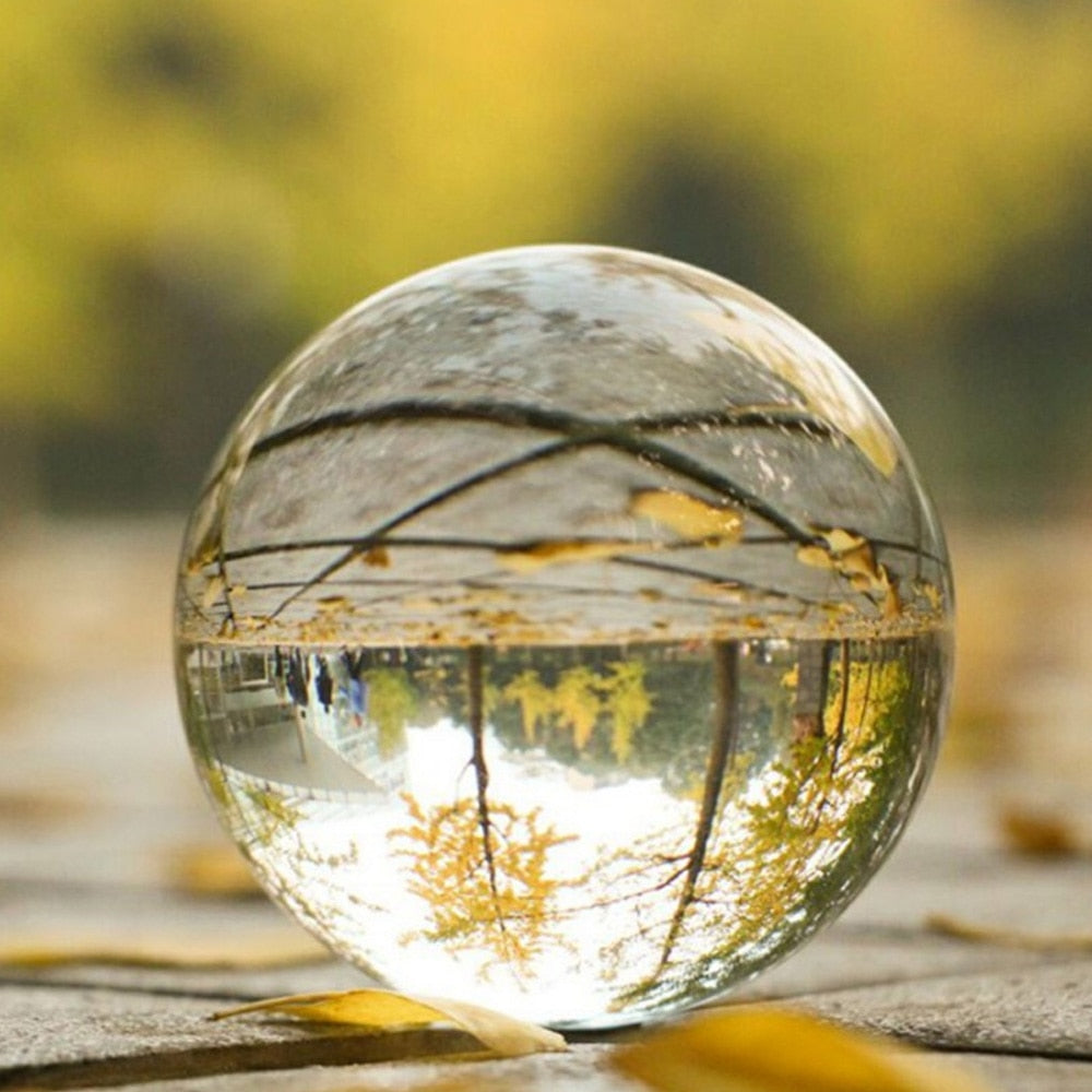 Clear Glass Crystal Ball Healing Sphere - Magicalplatform 