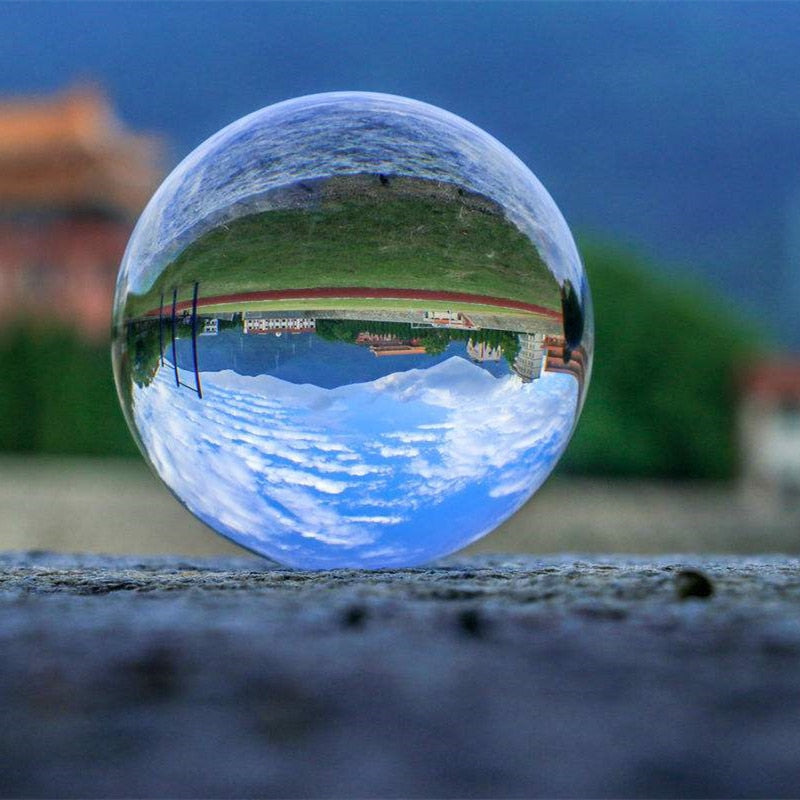Crystal Ball Large Transparent Lucky Rainbow - Magicalplatform 