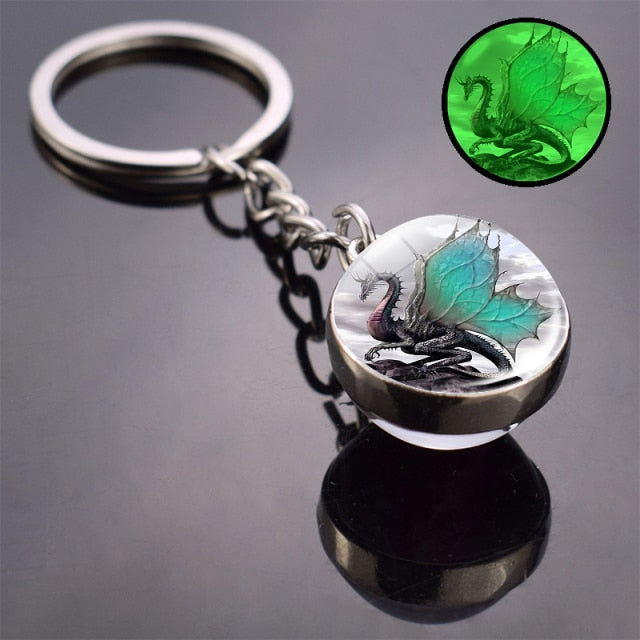 Luminous Glass Ball Key Chain Glow In The Dark - Magicalplatform 